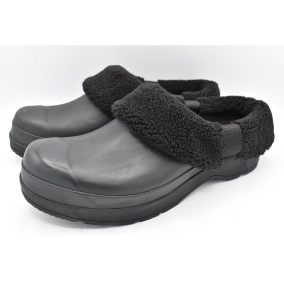 Hunter Original Mens Size 11 Play Sherpa Insulated Black Slip On Clogs Shoes - Picture 1 of 12